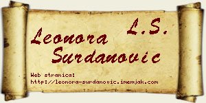 Leonora Surdanović vizit kartica